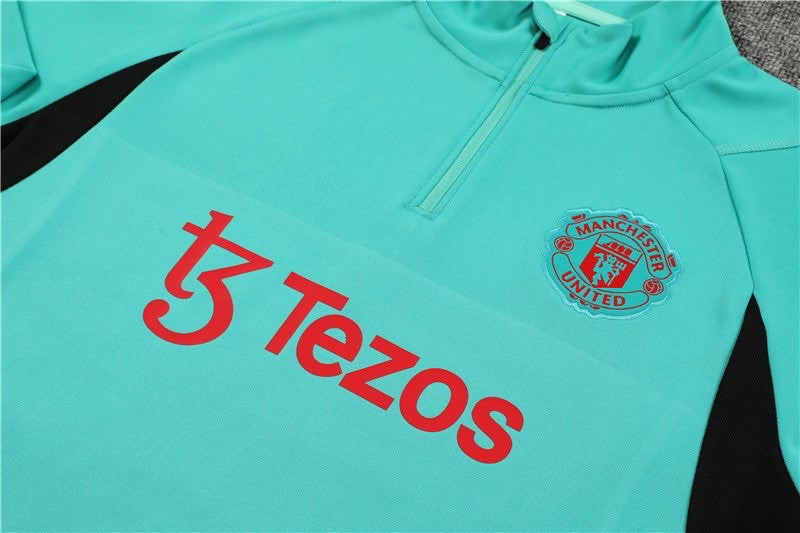 Ensemble Manchester United Turquoise-Rouge 2023 2024